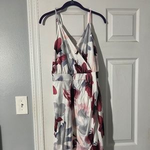 Dearlove V Neck Spaghetti Strap Floral Printed Split Dress - Size M